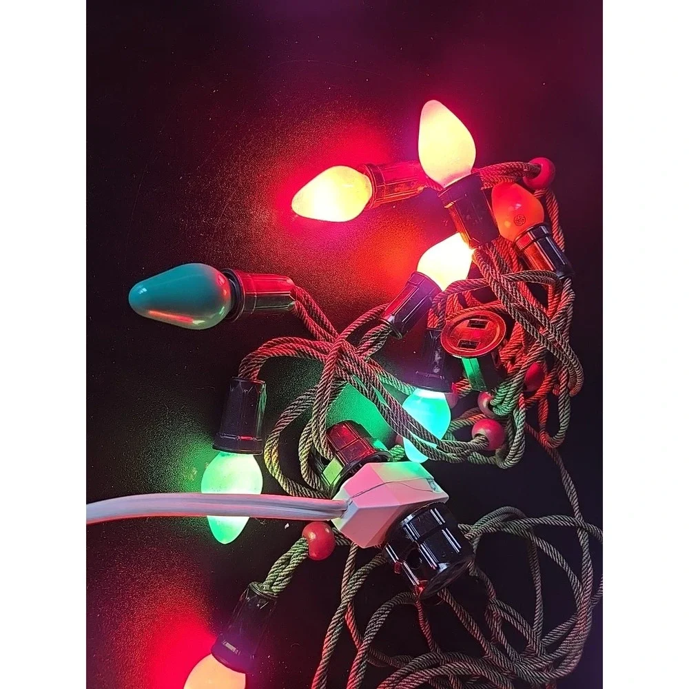 Vintage Noma 2 Strands Christmas Lights Mazda Lamps